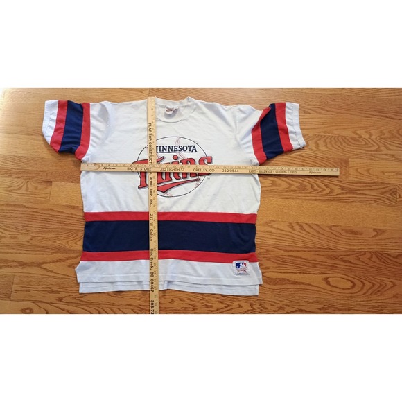 Vintage Minnesota Twins Baseball T Shirt Mens XL White Red Blue Graphic Tee - Picture 5 of 7